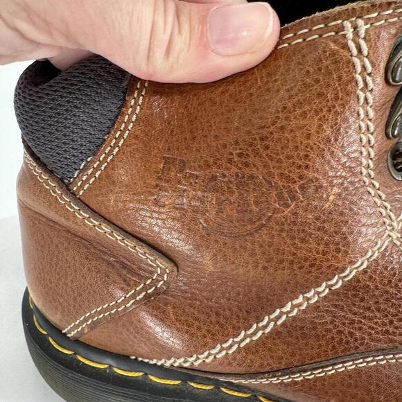 Vintage Dr. Martens boots mens UK 9 US 10 brown leather work/hiker 90s grunge - Picture 7 of 8